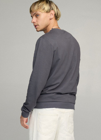 Темно-сірий світшот чоловічий basic /no flis/ YAPPI (252258891)