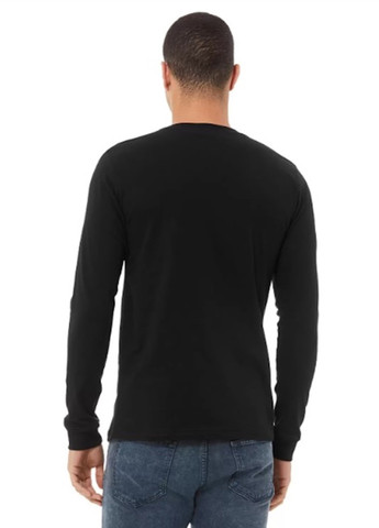 Лонгслів Canvas однотонний чорний кежуали бавовна, трикотаж