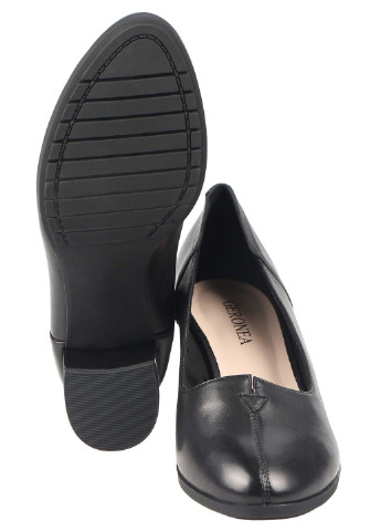 Женские туфли на каблуке 195299, Черный, 40, 2999860327687 Geronea на среднем каблуке