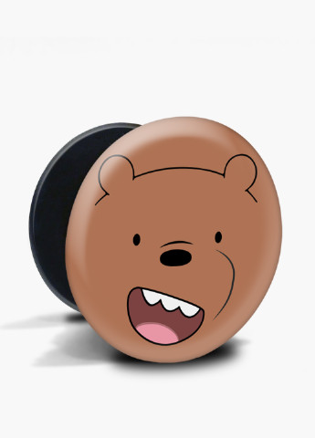 Попсокет (Popsockets) держатель для смартфона Вся правда о медведях (We Bare Bears) (8754-2663) Черный MobiPrint (216836544)