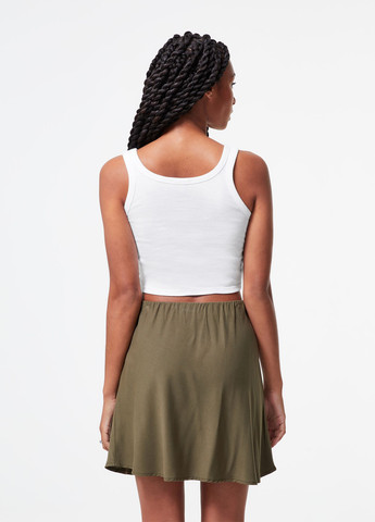 Оливковая (хаки) кэжуал однотонная юбка Jennyfer