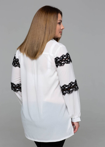 Белая летняя нарядная блуза с кружевом андреа белая Tatiana