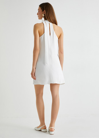 Белое кэжуал платье а-силуэт KOTON однотонное