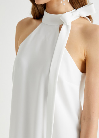 Белое кэжуал платье а-силуэт KOTON однотонное