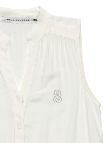 Молочное кэжуал платье рубашка Jimmy Sanders однотонное