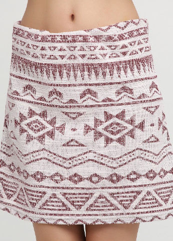 Молочная кэжуал с орнаментом юбка G & N мини