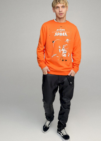 Оранжевый свитшот мужской basic /no flis/ YAPPI (252259367)