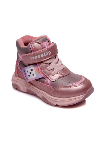 Розовые кэжуал осенние ботинки детские для девочки Weestep