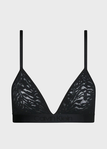 Чёрный триэнджел бюстгальтер Calvin Klein без косточек полиамид