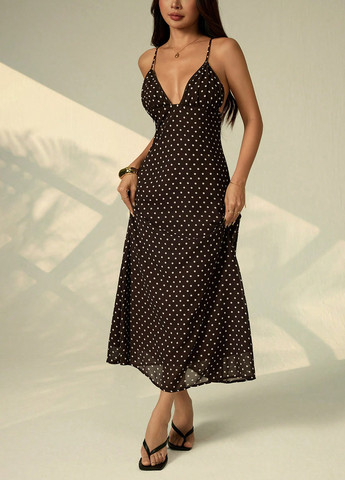 Летний женский сарафан SHEIN в горошек