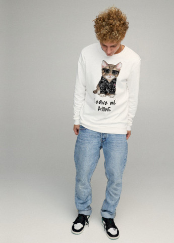 Белый свитшот мужской basic /no flis/ YAPPI рисунок (251791330)