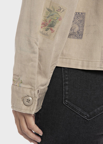 Бежевая кэжуал рубашка с рисунком Replay