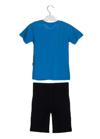 Синий летний комплект (футболка, шорты) Mini Fonte