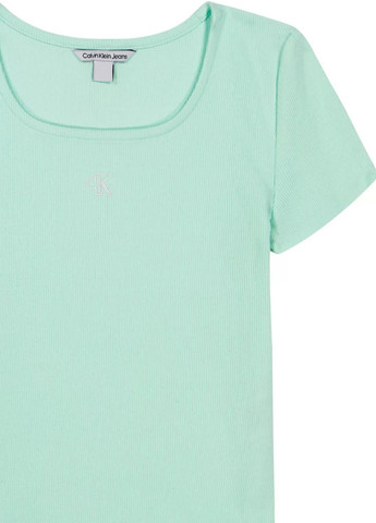 Светло-зеленая летняя футболка Calvin Klein