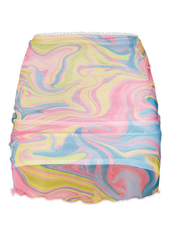 Разноцветная кэжуал с абстрактным узором юбка PrettyLittleThing