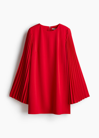 Червона святковий, кежуал сукня H&M однотонна