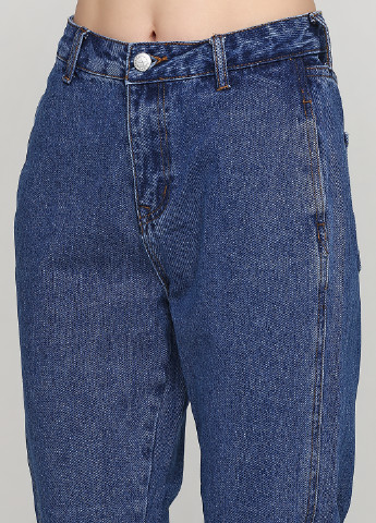Синие демисезонные мом фит джинсы Jeans Angelica