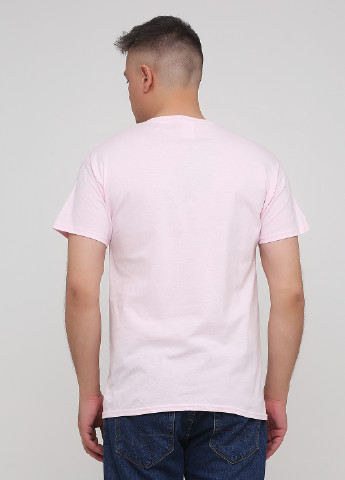 Светло-розовая футболка Hanes