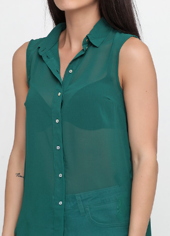 Темно-зеленая летняя блуза H&M