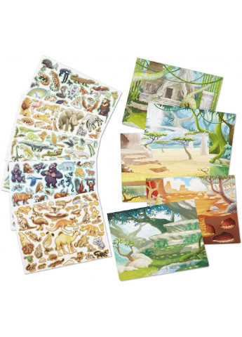Набор для творчества Набор многоразовых наклеек Джунгли и Саванна (MD30502) Melissa&Doug (254068013)