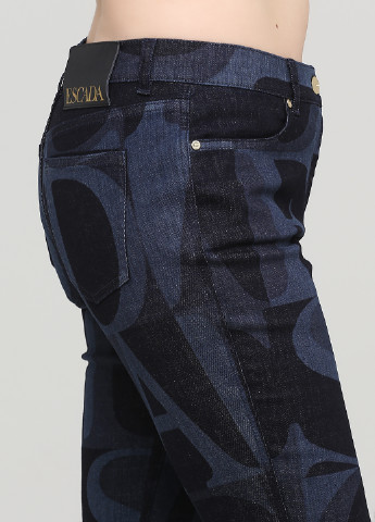 Джинси Escada прямі написи темно-сині джинсові бавовна