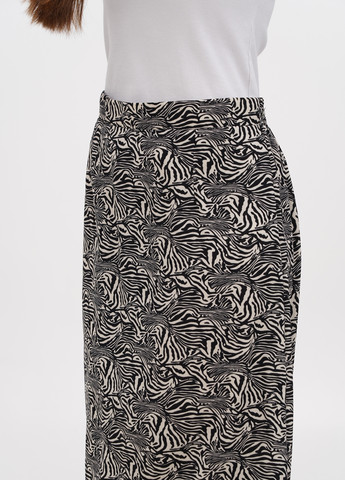 Черно-белая кэжуал с абстрактным узором юбка Vila