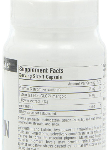 Зеаксантин c Лютеином 10 мг,, 60 капсул Source Naturals (228292197)