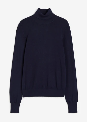 Темно-синий демисезонный свитер H&M