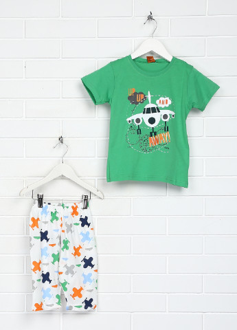 Зеленая всесезон пижама (футболка, капри) Vitmo baby