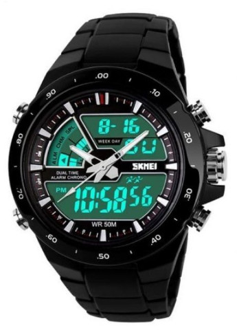 Мужские Часы 1016 Shark Black кварцевые спортивные Skmei (226698667)