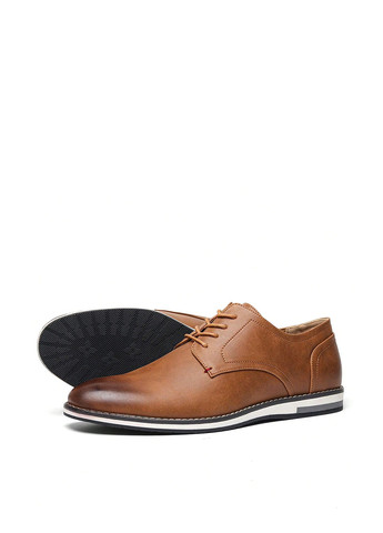 Коричневые кэжуал туфли SHEIN на шнурках