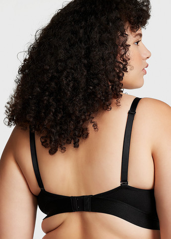 Чорний безшовний бюстгальтер Victoria's Secret без кісточок поліамід