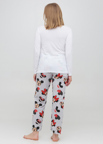 Біла всесезон піжама (лонгслів, штани) лонгслив + брюки Carla Mara