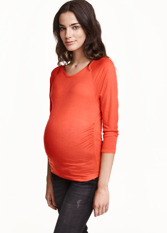 Лонгслів для вагітних H&M однотонні помаранчеві кежуали