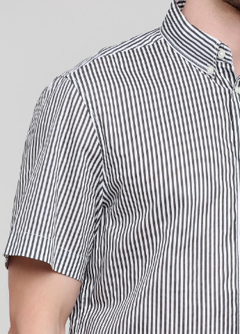 Сорочка H&M смужка сіра кежуал бавовна