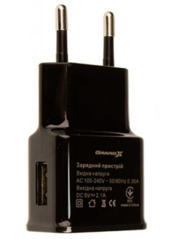 Зарядное устройство CH-03B (5V/2,1A) Black (CH-03B) Grand-X (216637735)