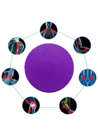 Массажный мячик TPR 6 см фиолетовый (мяч для массажа, миофасциального релиза и самомассажа) EF-MO6-V EasyFit (243205419)