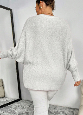 Білий демісезонний пуловер пуловер SHEIN