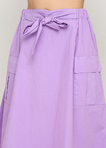 Сиреневая кэжуал однотонная юбка Zelante