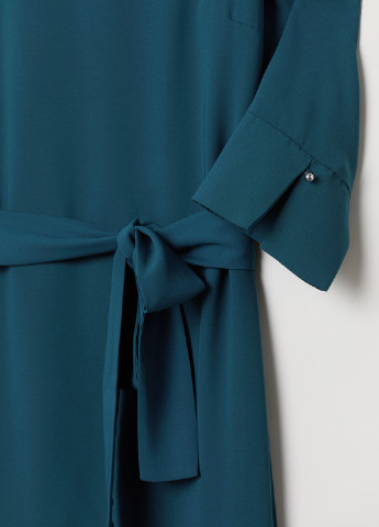 Темно-бірюзова кежуал сукня футляр H&M однотонна
