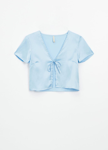 Голубая летняя блуза House