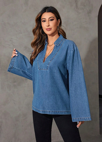 Синяя блуза SHEIN