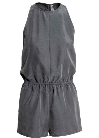 Комбинезон H&M комбинезон-шорты тёмно-серый кэжуал