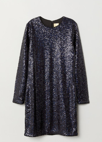 Темно-синя кежуал плаття, сукня H&M однотонна