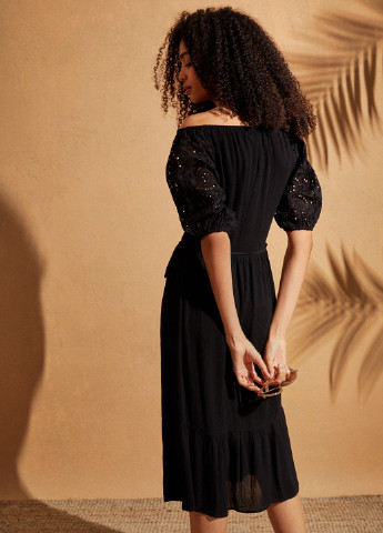 Чорна пляжна сукня кльош Women'secret однотонна