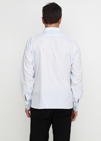 Бледно-голубой кэжуал рубашка однотонная Romano Botta с длинным рукавом