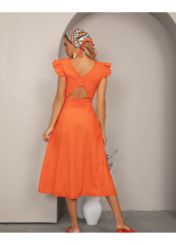 Оранжевое повседневный платье 12803 s белый ISSA PLUS однотонное
