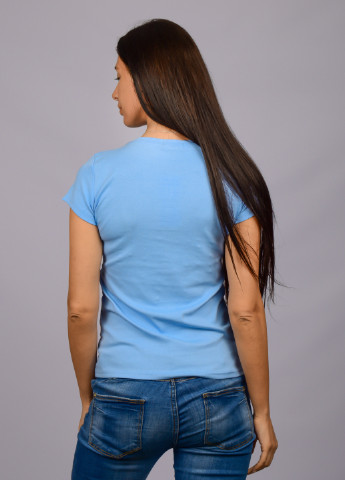 Голубая летняя футболка CAGL