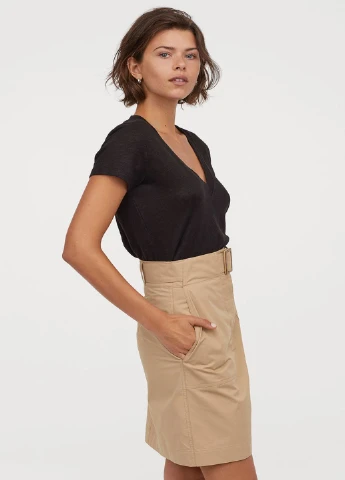 Бежевая юбка H&M