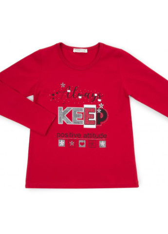 Белый демисезонный костюм десткий "always keep positive attitude" (13591-116g-red) Breeze